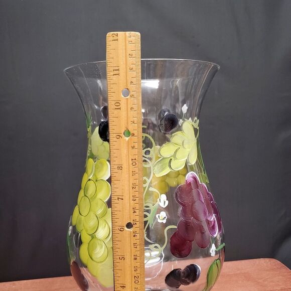 Vintage 1990's Home Essentials Grapes Hurricane Candleholder Vase NEW! - Picture 10 of 10